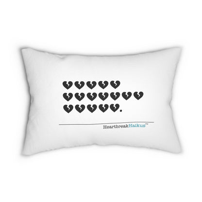 Hieroglyph Heartbreak Haiku. Spun Polyester Lumbar Pillow