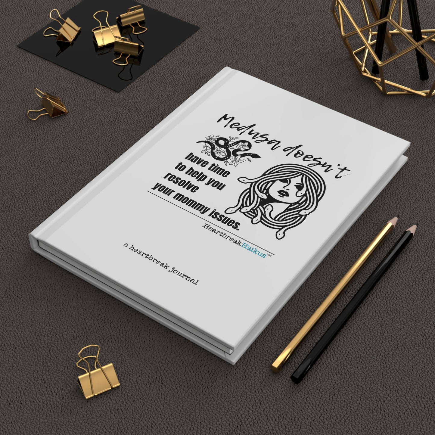 "Medusa and Your Mommy." Hardcover Journal (Dual-Design, Matte Finish)