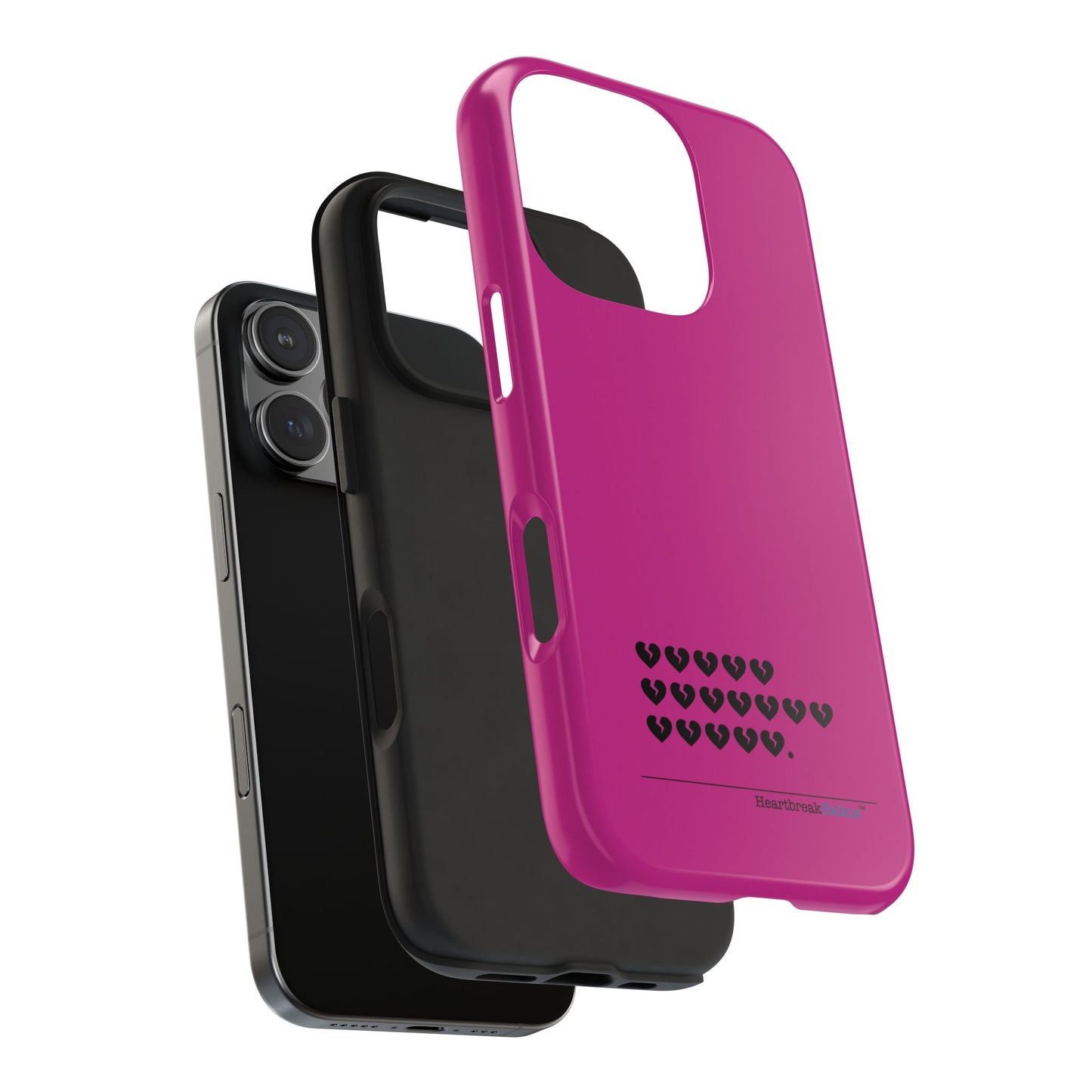 Hieroglyph Heartbreak Haiku Tough Phone Cases (hot pink)