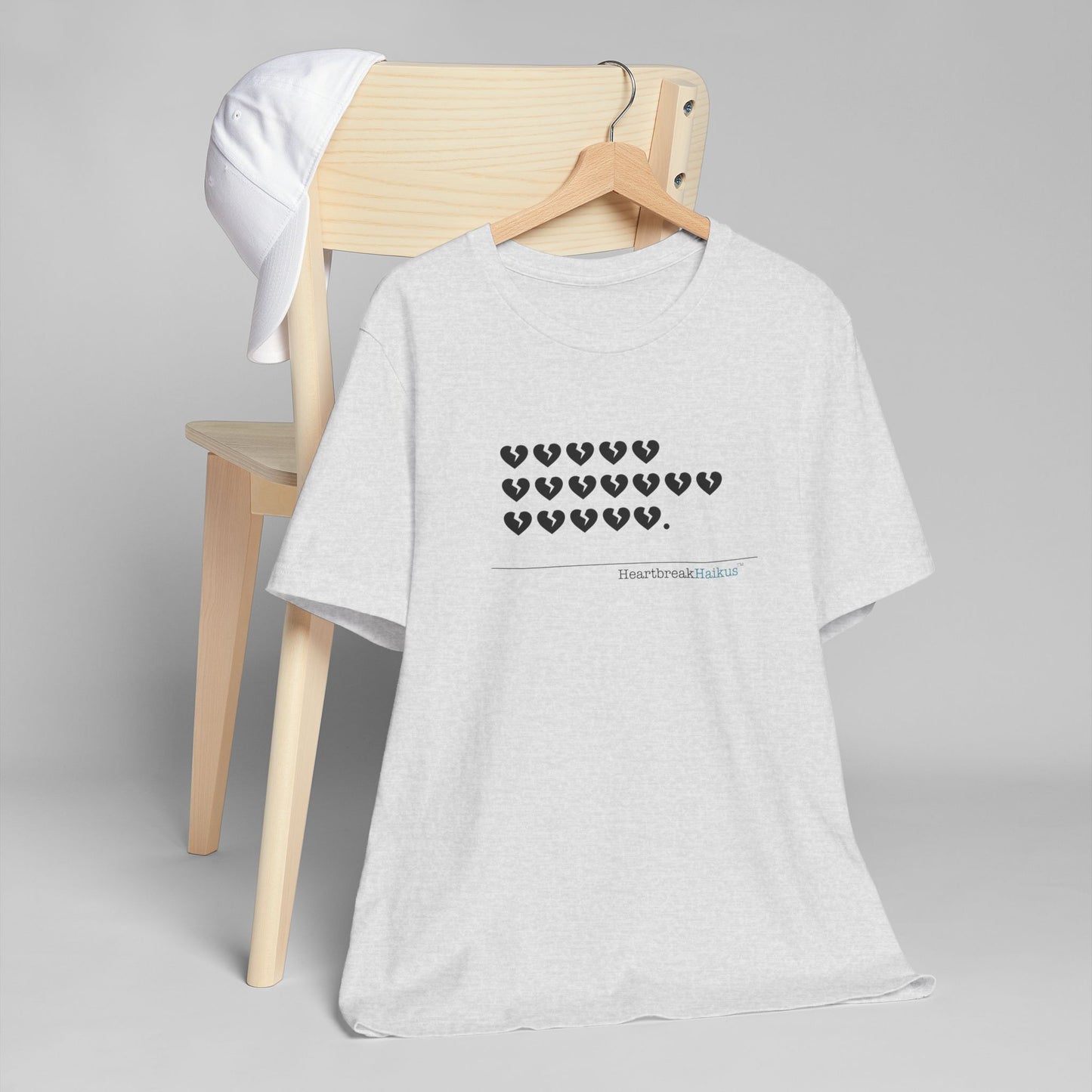 Hieroglyph Heartbreak Haiku. Unisex Jersey T-Shirt  (lightweight)