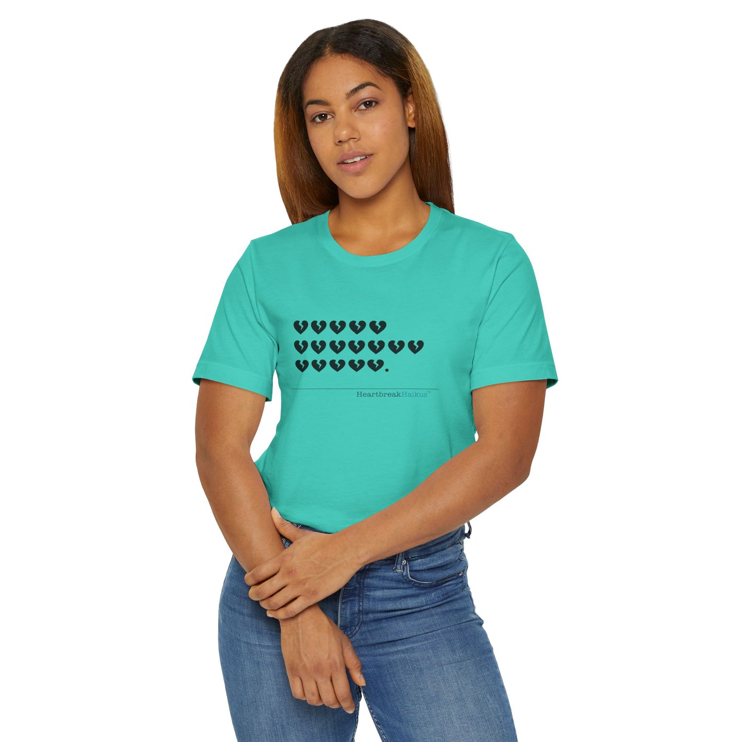 Hieroglyph Heartbreak Haiku. Unisex Jersey T-Shirt  (lightweight)