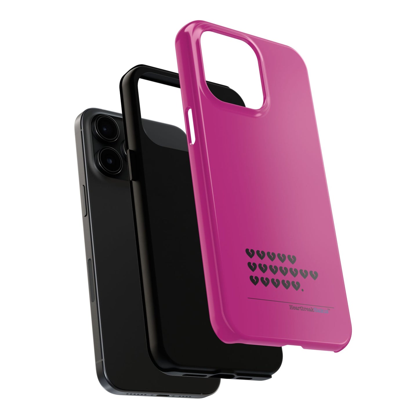 Hieroglyph Heartbreak Haiku Tough Phone Cases (hot pink)