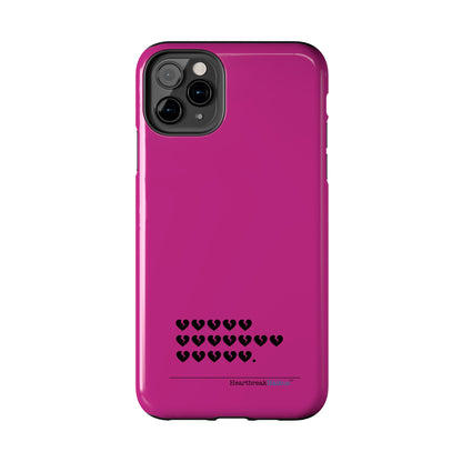 Hieroglyph Heartbreak Haiku Tough Phone Cases (hot pink)