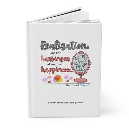 "harbinger of happiness." Hardcover Journal (Dual-Design, Matte Finish)