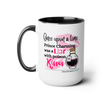 Two-Tone, Coffee Mug, 15oz - Dual-Sided Printing "...with poison kisses."