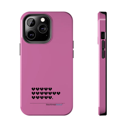 Hieroglyph Heartbreak Haiku Tough Phone Cases (pink)