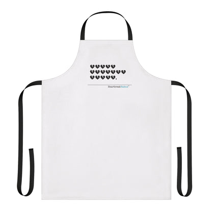 Hieroglyph Heartbreak Haiku. Apron, 5-Color Straps (white apron)