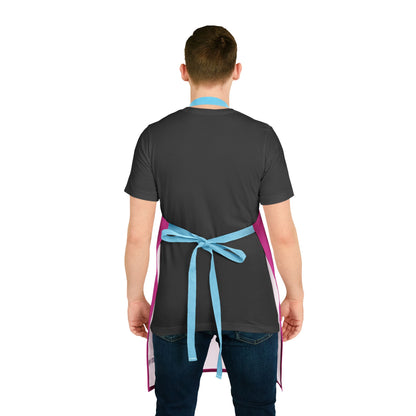 Hieroglyph Heartbreak Haiku. Apron, 5-Color Straps (hot pink apron)