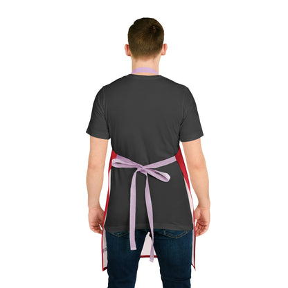 Hieroglyph Heartbreak Haiku. Apron, 5-Color Straps (red apron)