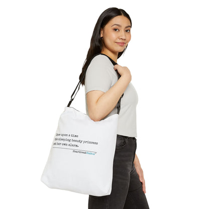 Sleeping Beauty's Alarm Haiku. Adjustable Tote Bag