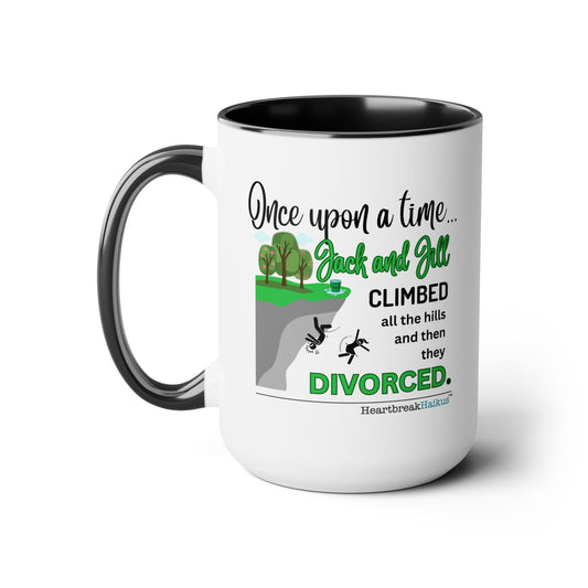 Jack and Jill Divorced Haiku. Two-Tone, Coffee Mug, 15oz - Dual-Sided Printing