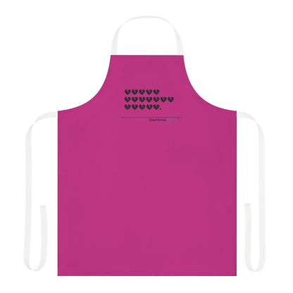 Hieroglyph Heartbreak Haiku. Apron, 5-Color Straps (hot pink apron)