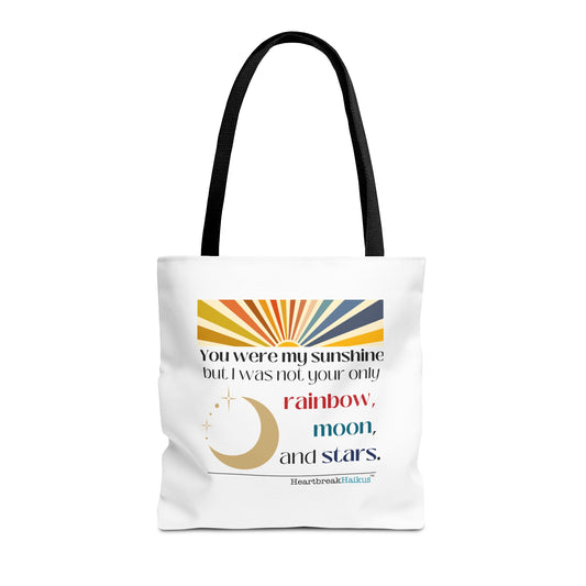 "You were my sunshine..." Tote Bag (Dual-sided design--illustration and poem in vintage typewriter font)