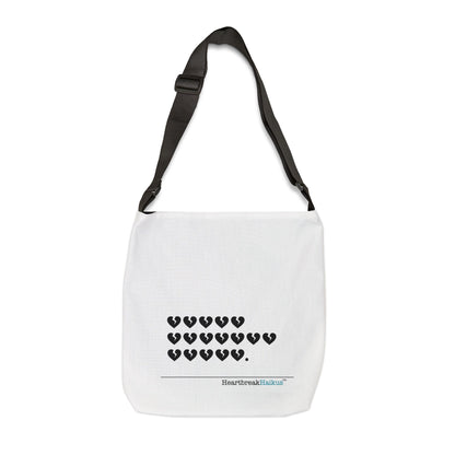 Hieroglyph Heartbreak Haiku. Adjustable Tote Bag (dual-sided design)