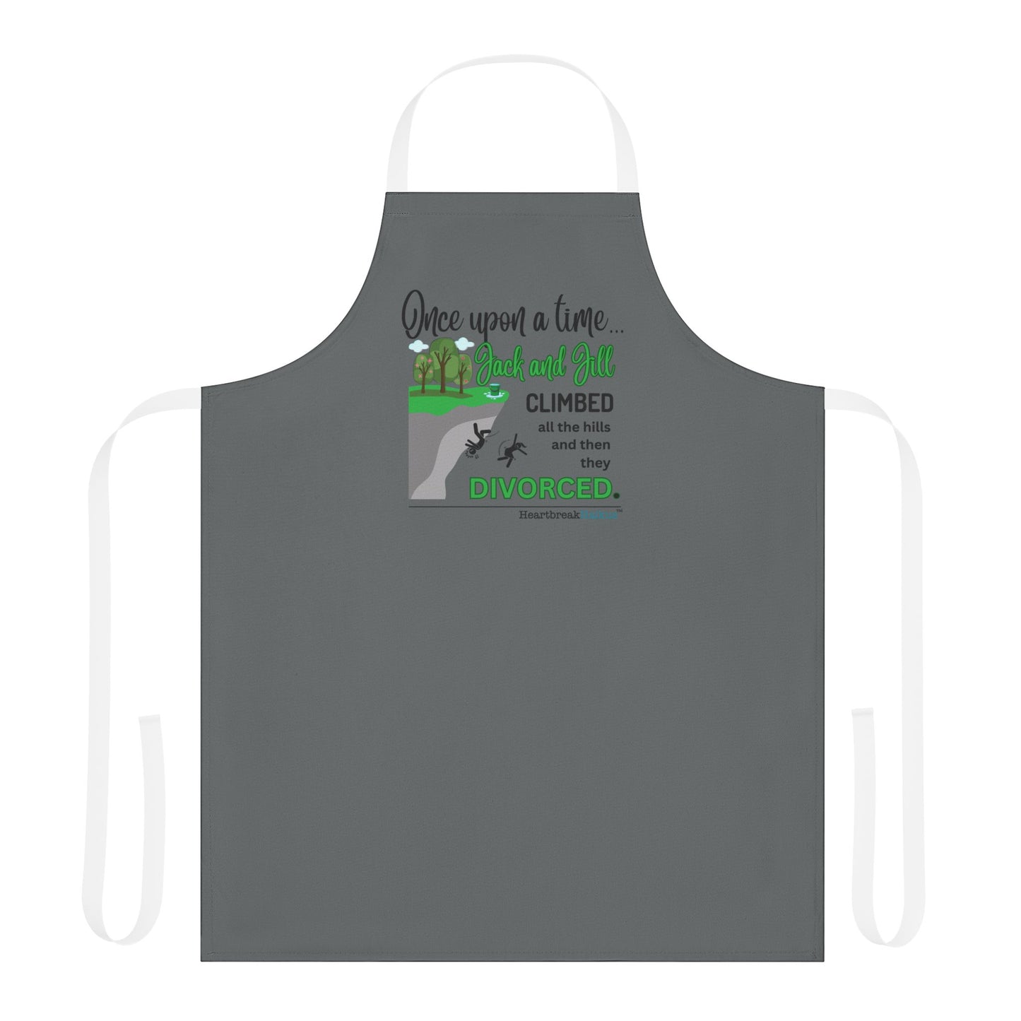 Jack and Jill Divorced. Apron, 5-Color Straps (dark grey apron)