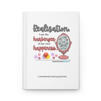 "harbinger of happiness." Hardcover Journal (Dual-Design, Matte Finish)