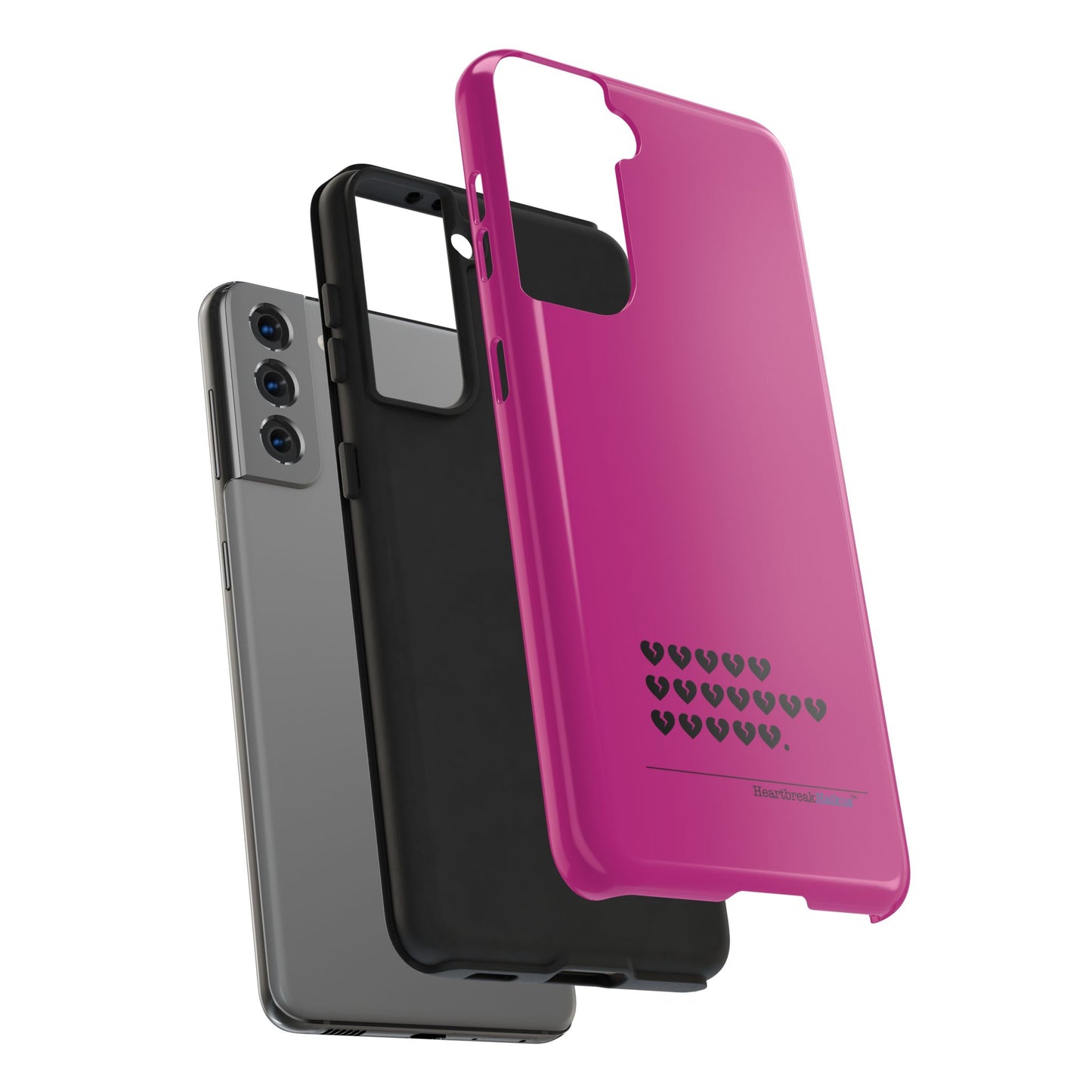 Hieroglyph Heartbreak Haiku Tough Phone Cases (hot pink)