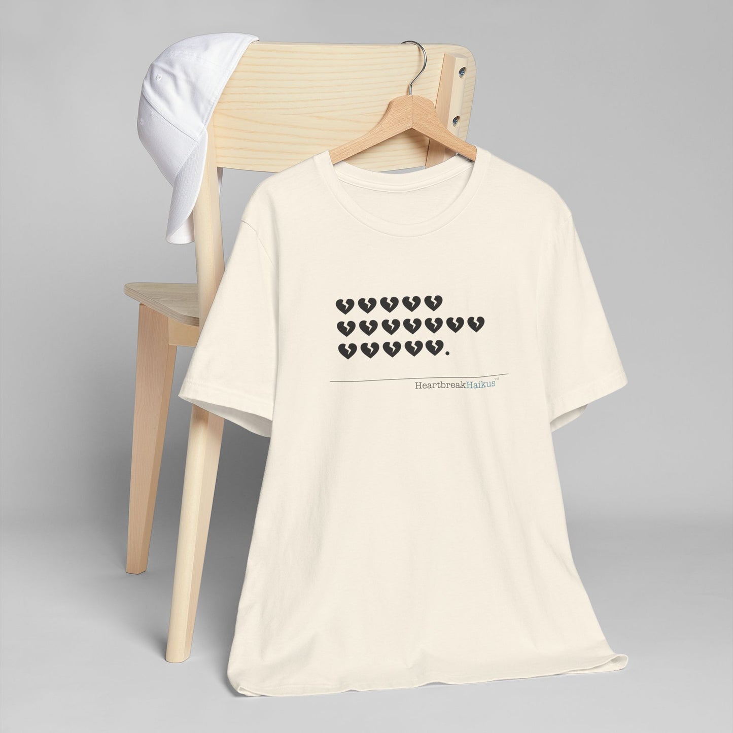 Hieroglyph Heartbreak Haiku. Unisex Jersey T-Shirt  (lightweight)