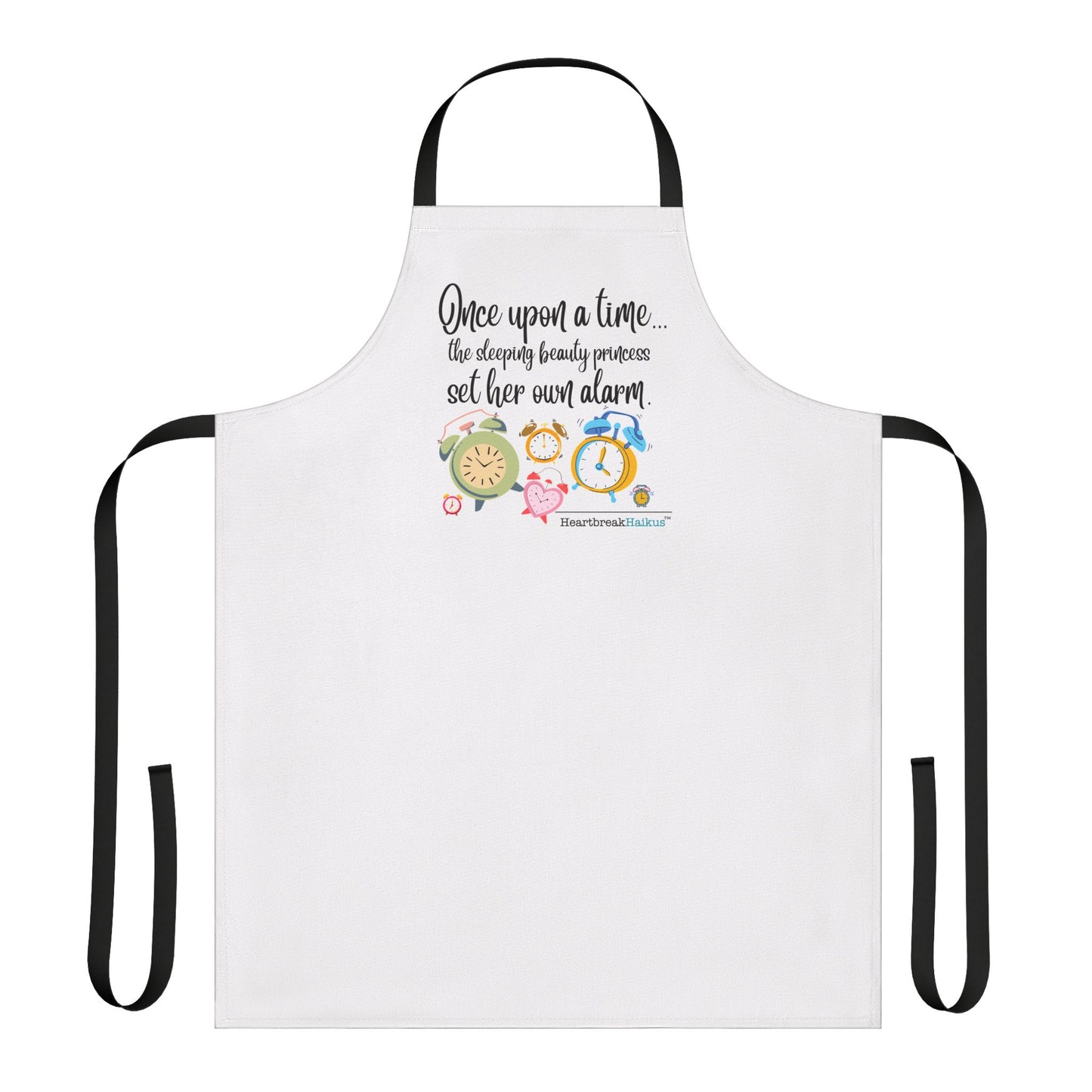 This apron comes with a tie-back closure to fit securely, a sewn-in care label for guesswork-free maintenance, and a highly durable 100% polyester canvas construction for top-tier durability. Comes with black, beige, blue, pink, or white strap color, and