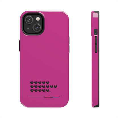 Hieroglyph Heartbreak Haiku Tough Phone Cases (hot pink)