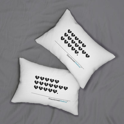 Hieroglyph Heartbreak Haiku. Spun Polyester Lumbar Pillow