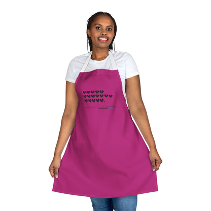 Hieroglyph Heartbreak Haiku. Apron, 5-Color Straps (hot pink apron)