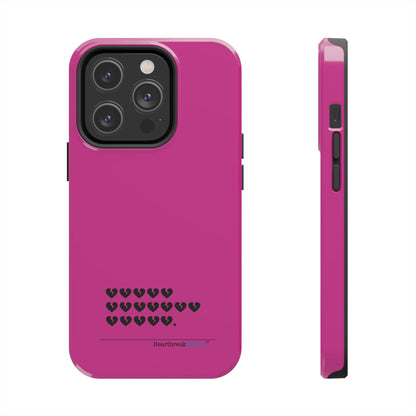 Hieroglyph Heartbreak Haiku Tough Phone Cases (hot pink)