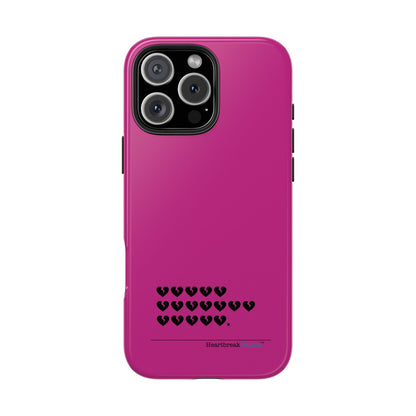 Hieroglyph Heartbreak Haiku Tough Phone Cases (hot pink)