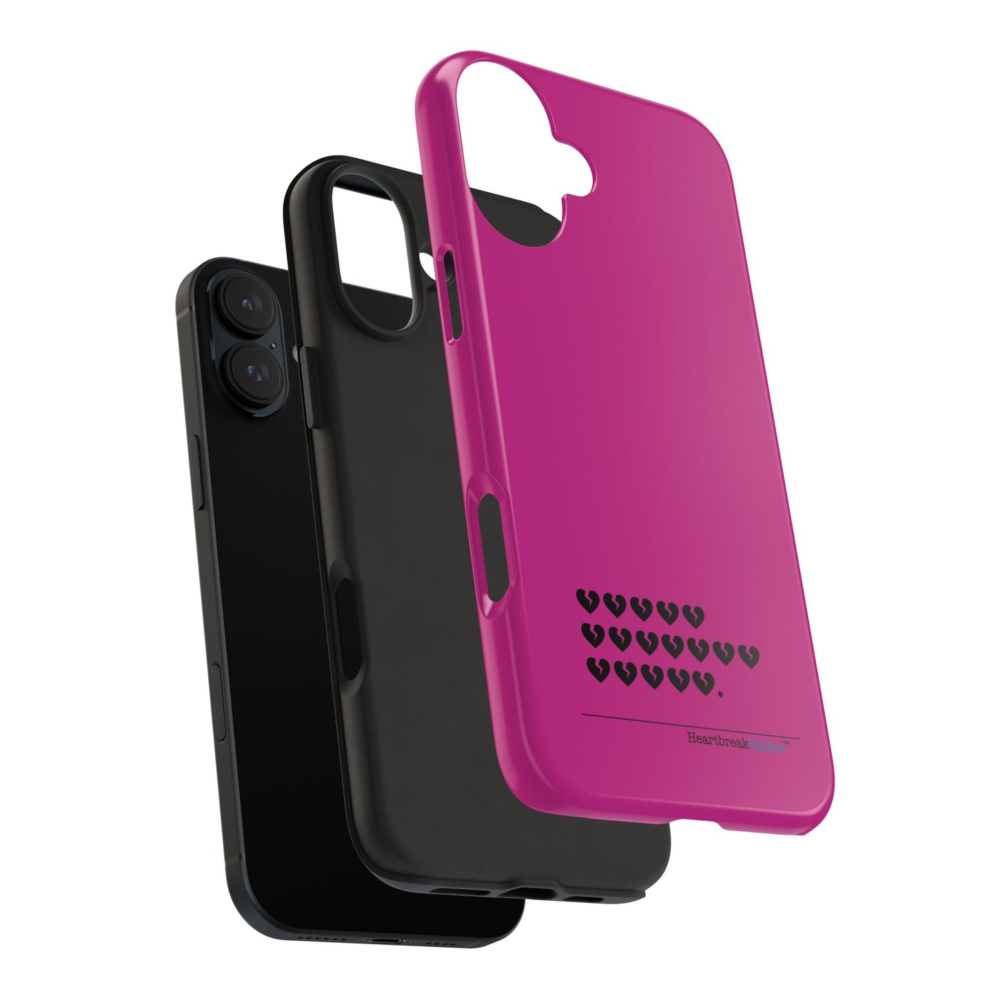 Hieroglyph Heartbreak Haiku Tough Phone Cases (hot pink)