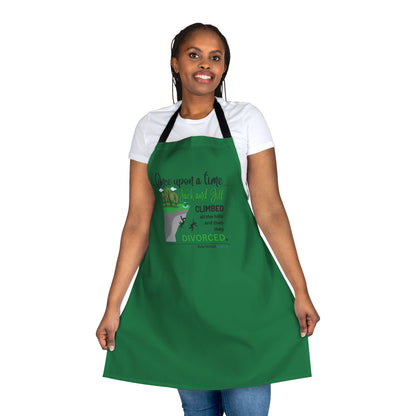 Jack and Jill Divorced. Apron, 5-Color Straps (green apron)