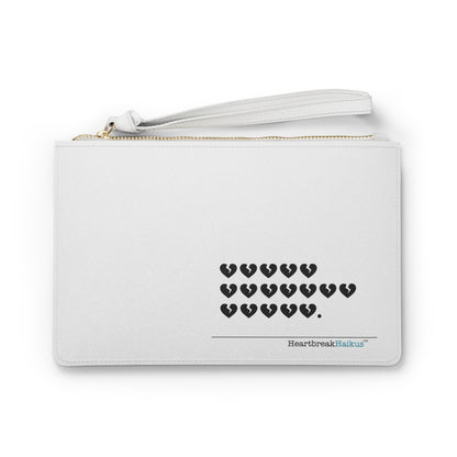 "Hieroglyph Heartbreak Haiku" Clutch Bag (Dual-Sided design)